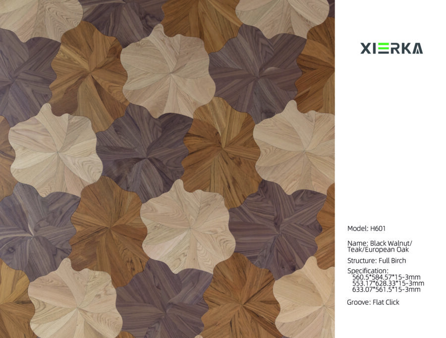 Irregular lotus leaf parquet flooring(H601)